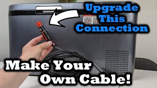 How to Make a BETTER Portable Fridge Cable! Remove the cig plug, install 5521!