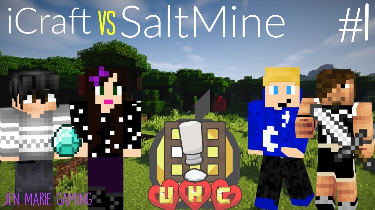 Minecraf| iCraft Smp vs SaltMine Smp- UHC| DIAMONDS ALREADY!?!? [Ep. 1]