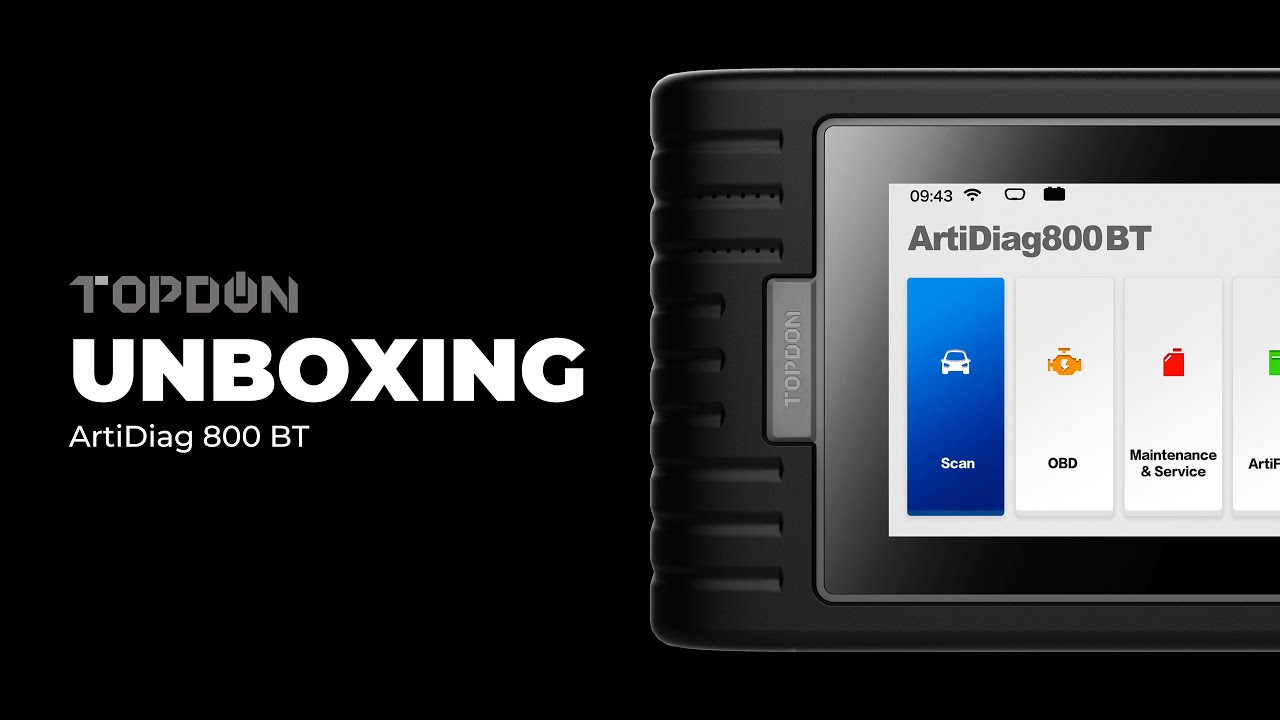 What's In the TOPDON Smart Diagnostic Tool ArtiDiag800BT Box? - YouTube