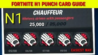 Fortnite N1 Punch Card Guide (CHAUFFEUR) - How to Complete the N1 Punch Card in Fortnite Easy Guide