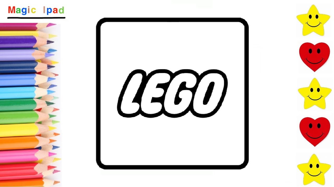 Como dibujar LOGO DE LEGO | dibujos para niños ?⭐ How to draw a LEGO LOGO  | drawings for kids - YouTube