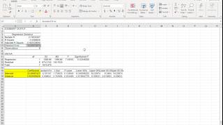 Using Excel to run SLR
