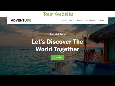 How to Create a Tour & Travel Website Using Only HTML & CSS For ...
