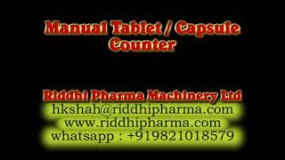 Manual Tablet Capsule Counter