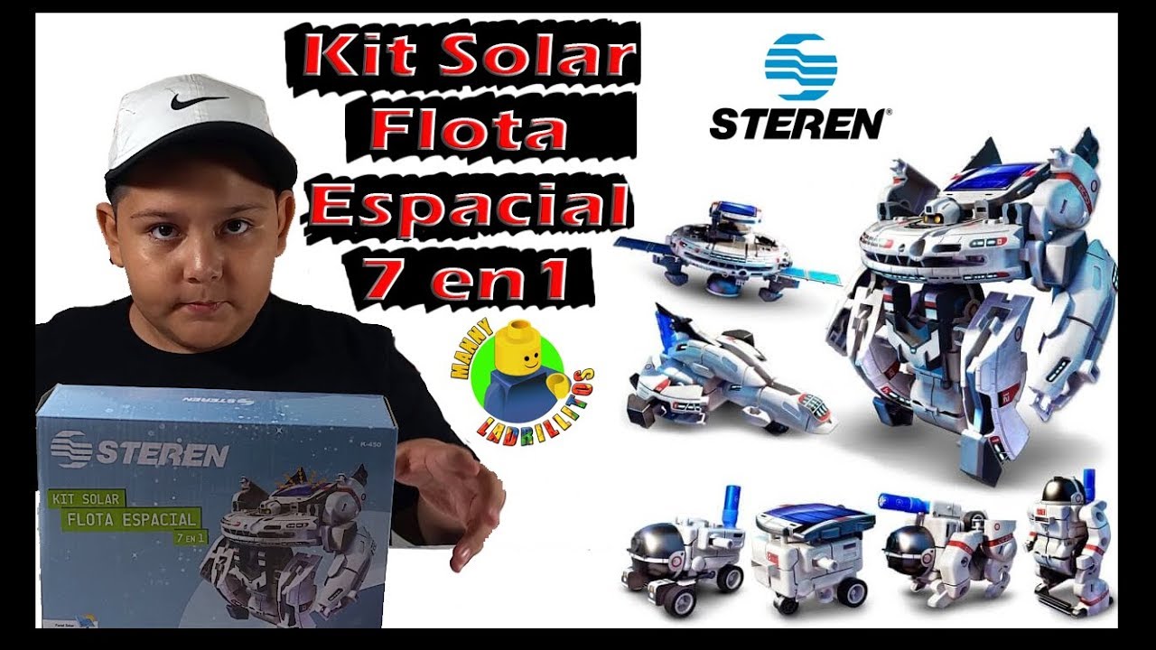Kit Solar Flota Espacial 7 EN 1 ROBOTS  Steren /(en Español) New Gadget- hi tech✔️✔️