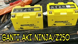 Tutorial isi elekrolit Aki Yuasa Ninja 250 fi || Cek kelistrikan Ninja 250 Fi old