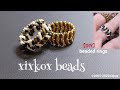 【DIY】xixkox beads MIYUKIクォーターティラビーズ(QuarterTILA Beads)とシードビーズ(Seedbeads)のリング【easy】【 simple】