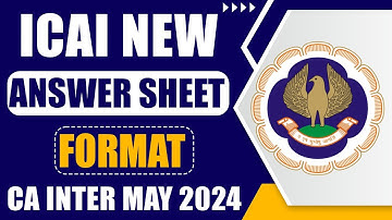 ICAI New Answer Sheet Format | CA Inter Sep 24 | How to Fill Details in CA Inter Answer Sheet | ICAI
