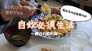 【50代一人暮らし節約Vlog】自炊しなければ赤字確定です😭/安価な食材だけで作る節約飯/ウエル活/