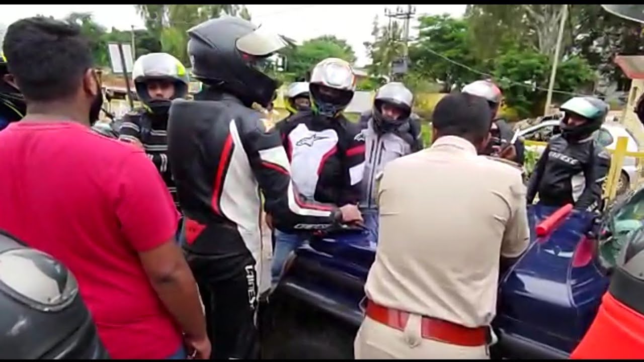 Bangalore police seized Sports bikebike seized by police during