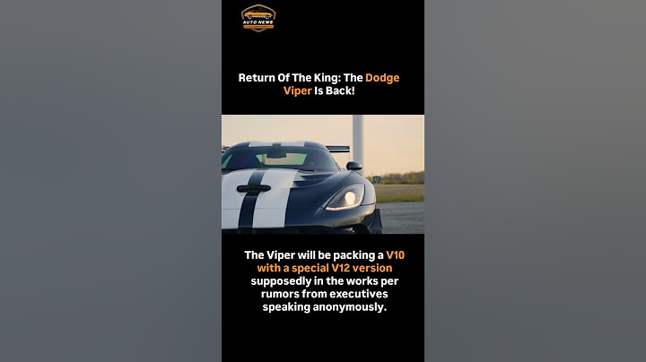The Dodge Viper is Back!