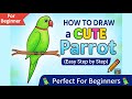 Parrot Drawing Step by Step | How to Draw Parrot | Parrot Drawing Colour