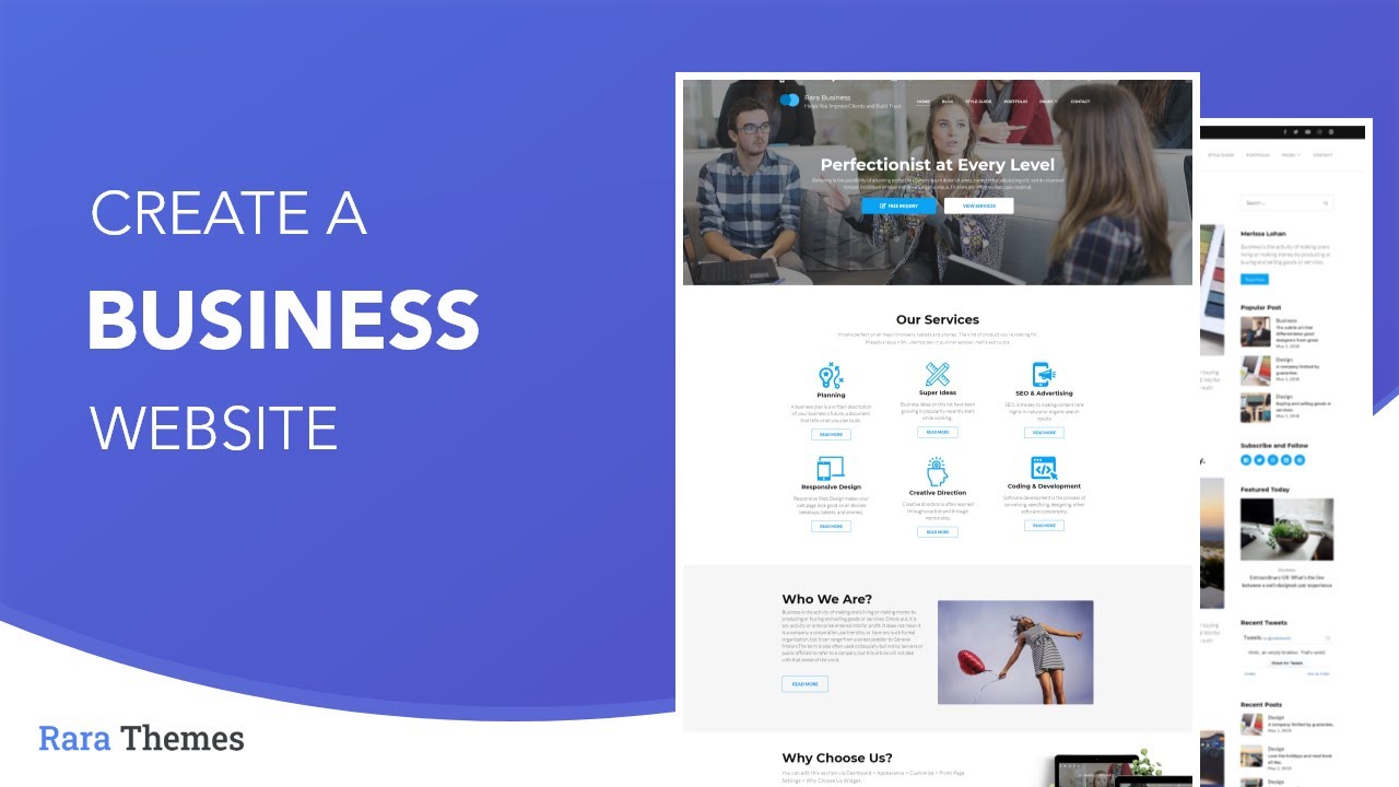 How To Create A Business Website In 2024 | Rara Business WordPress ...