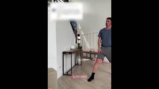Man falls down jumping up to ceiling