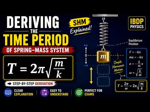 Derivation of the Time Period of a Spring-Mass System | SHM Explained | IBDP Physics thumbnail