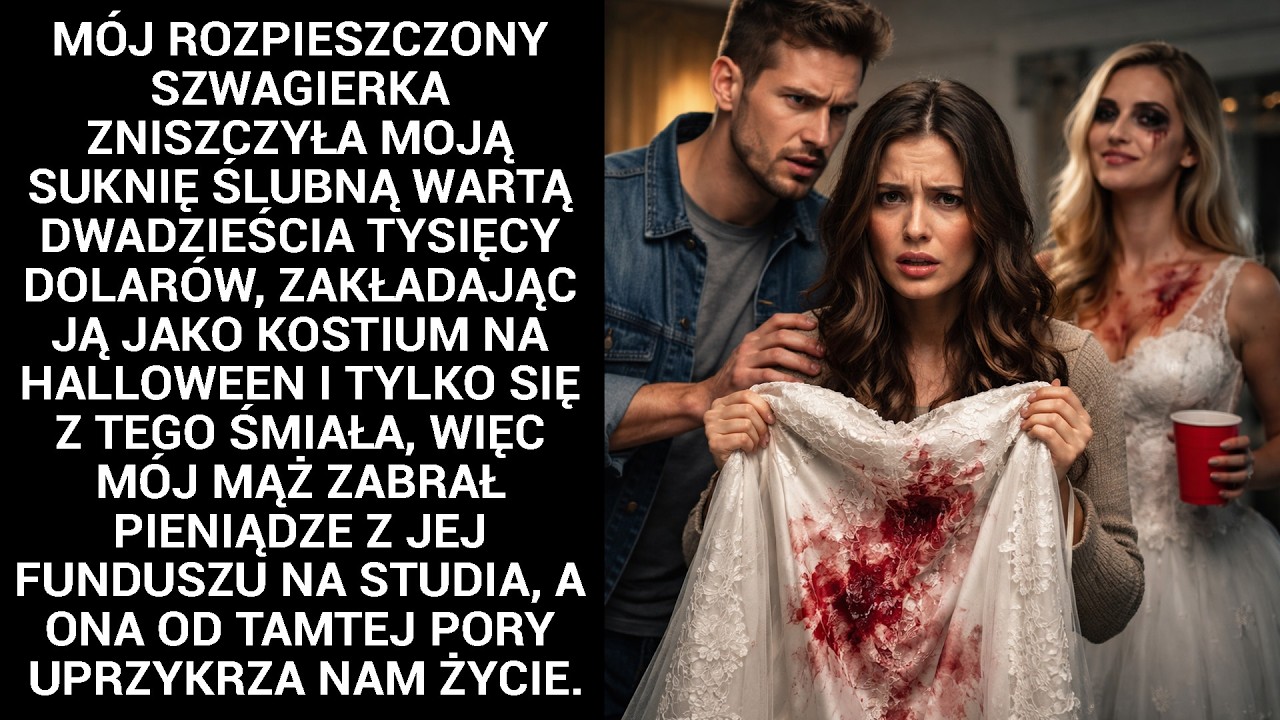 Kiedy zobaczyłam Wyki schodzącą po schodach w mojej sukni ślubnej, żołądek ścisnął mi się tak, że na chwilę straciłam oddech. Ta koronka – każdy centymetr kosztował rodziców lata pracy – teraz...