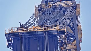 BIGGEST SEMISUBMERSIBLE CRANE SHIP SLEIPNIR ARRIVES AT ROTTERDAM PORT  4K SHIPSPOTTING MARCH 2024