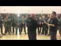 GM Bobby Toboada demonstrates Balintawak Arnis to various SWAT operators.