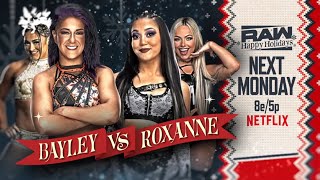 Bayley Vs Roxanne Perez Raw Dec 22, 2025 Part 1