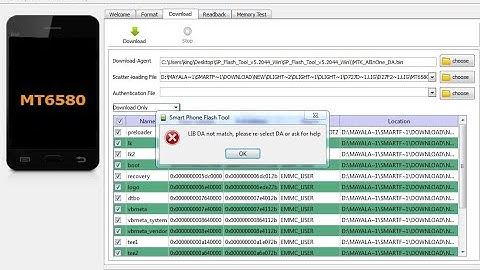 HOW TO SOLVE ERROR LIB DA not match,please re-select Da or ask for help