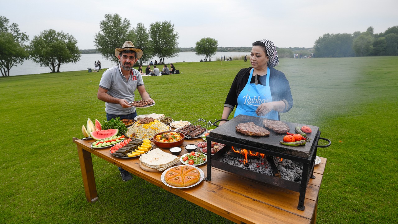 Azerbaijani Couple Cooks 15 Traditional Meals for Their Family in the Village