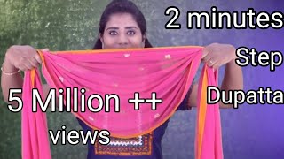 How To Wear Step Dupatta || Easy DIY With Safety Pin ..