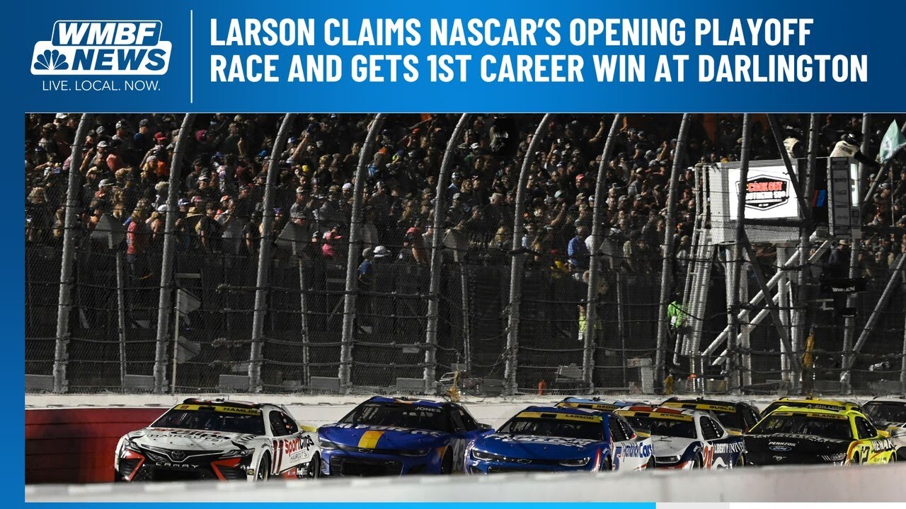 Larson claims NASCARs opening playoff race and gets 1st career win at Darlington