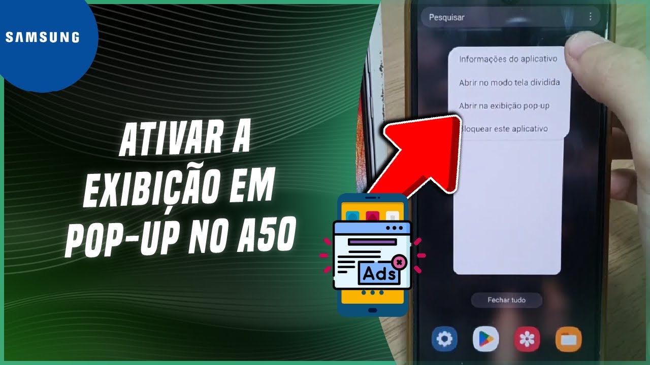 Como ativar a exibição em POP-UP no Samsung A50 e A50s - Passo a passo ...