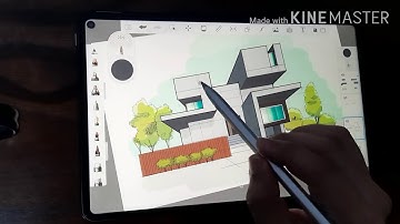 Huawei Matepad Pro + M-pencil Drawing Test using Autodesk Sketchbook  | Architecture