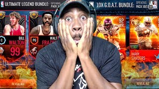 Nba Live Mobile & Madden Mobile 18 Pack Opening In 1 Video New Ultimate Legends & G.o.a.t. Players