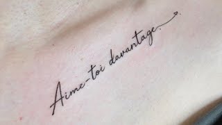 How To Tattoo | Fine Line Tattoo | Zhi Tattoo | Time-Lapse #tattoo  screenshot 3
