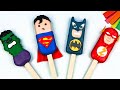 Ice Cream mix Superheroes with clay #3 🧟 Hulk, Superman, Batman, The Flash 🧟 Polymer Clay Tutorial