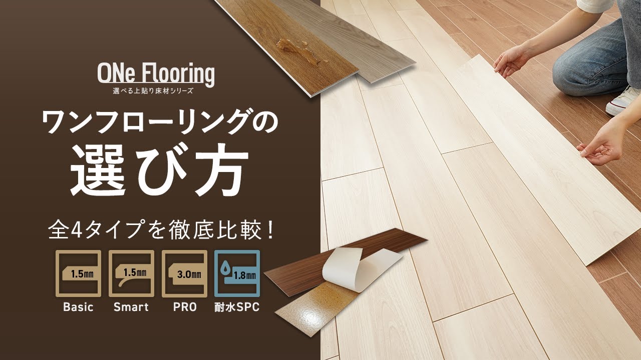 接着剤セット】上貼り床材 ワンフローリング 3.0mm PRO 25枚入（約3.26