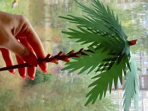 Как сделать из бумаги пальму своими руками