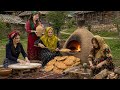 Traditional Village Cooking Baking Sweet Halva Bread In A Clay Oven 