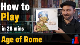 How to play Age of Rome boardgame - Full teach + Visuals - Peaky Boardgamer
