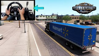 American Truck Simulator - Transporting Frozen Fruits  | Steering Wheel + Shifter Gameplay screenshot 4