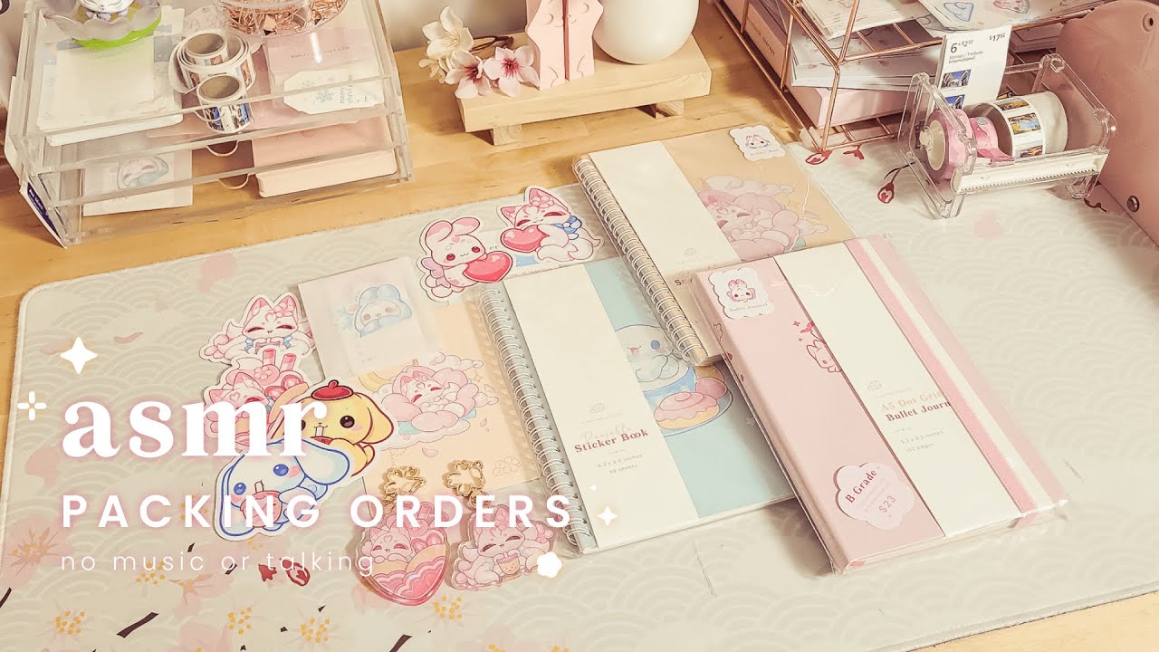 asmr packing orders real time p3 ✦ no music or talking | stationery small business |