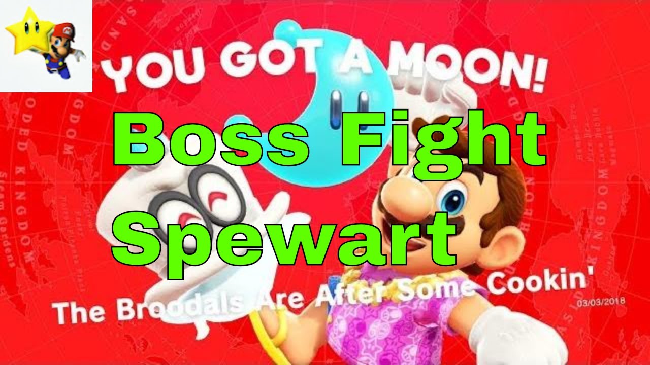 Super Mario Odyssey Spewart Boss Fight Broodals  Luncheon Kingdom Power Moon # 01