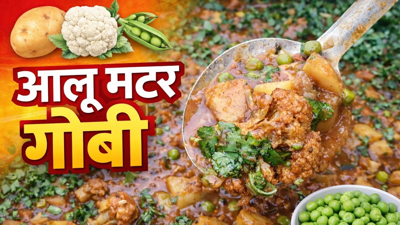 घर की औरतें भी बना लें | 100 लोगों की आलू मटर गोभी