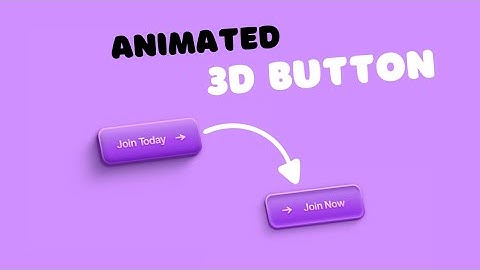 Create Animated 3D Button using Html CSS