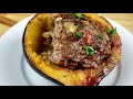 Ground Beef Roasted Acorn Squash