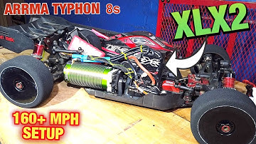 Arrma Typhon 8s160+mph set up XLX2 with 800KV brushless motor