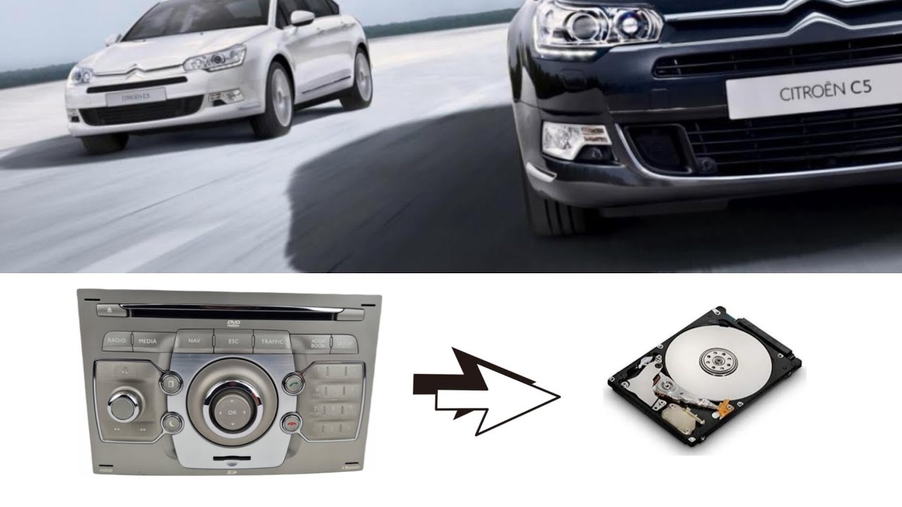 Citroen C5 X7 how to remove NG4/Navidrive hdd - YouTube