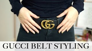 shiny gucci belt