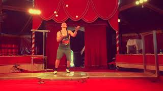 Guy Juggles Downwards And Upwards Using Multiple Bouncing Balls - 1181531