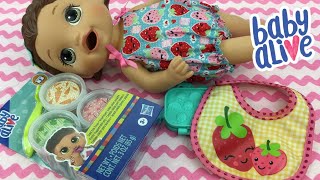 Feeding Baby Alive Super Snackin Lily Red Doll Food