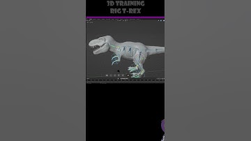 T-Rex Rig IK in Blender #3dmodeling #3danimation #animation #blender3d #trex #dinosaur