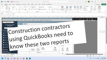 Job Billing and Cost Activity reports from QuickBooks for construction contractors.