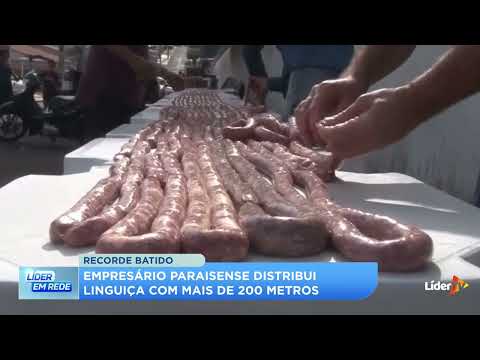 THE BIGGEST IN BRAZIL? Businessman surprises with a 200-meter sausage
